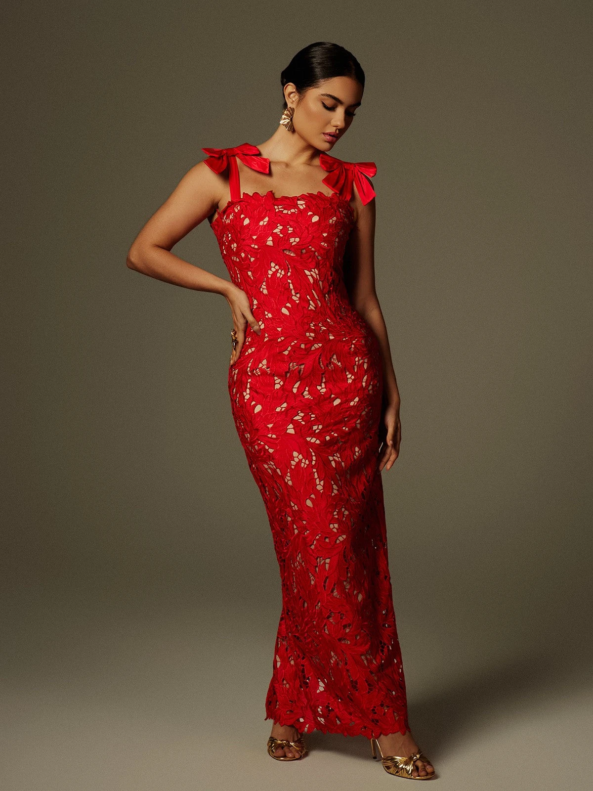 Zerrin Bow Floral Maxi Dress - Image 3