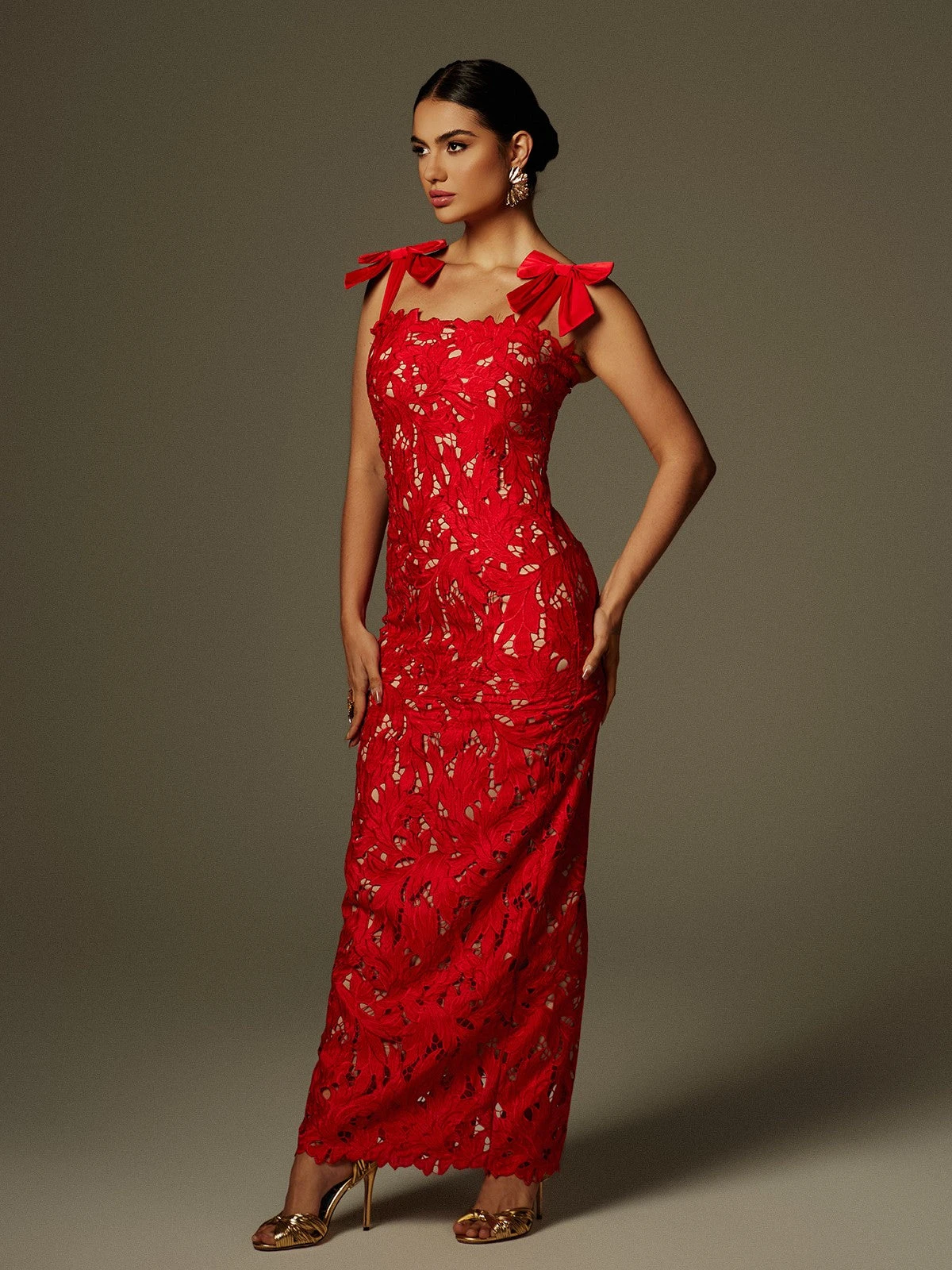 Zerrin Bow Floral Maxi Dress - Image 4