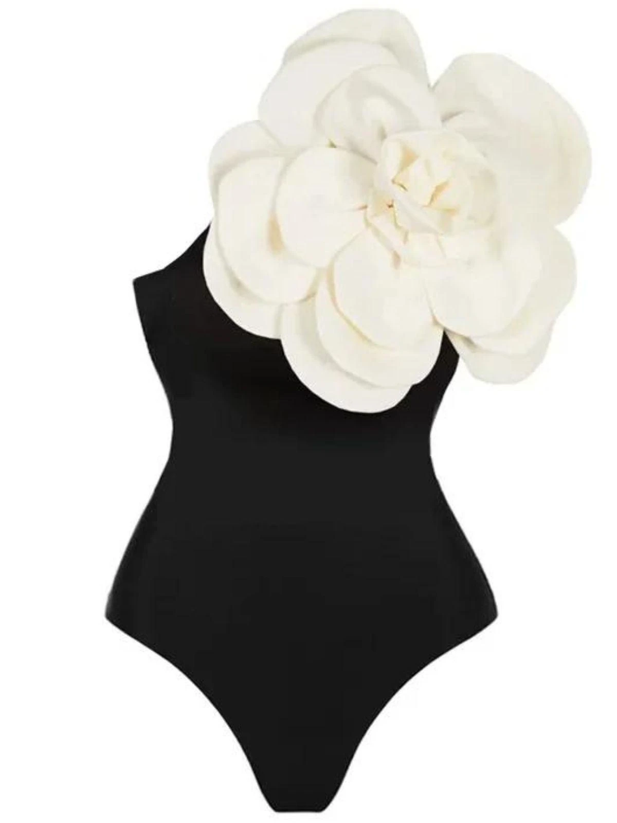 Aureliana Flower One Piece Swimsuit In Black - Image 7